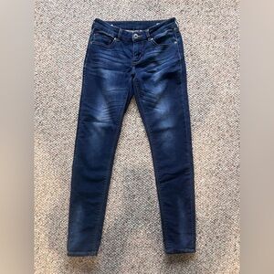 Buffalo David Bitton Faye Mid Rise Stretch Deep Blue Skinny Jeans